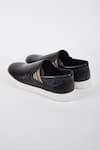 Hats Off Accessories_Black Solid Plain Leather Slip-on Loafers _Online_at_Aza_Fashions