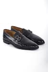 Buy_Hats Off Accessories_Black Solid Slip-on Buckled Loafers _at_Aza_Fashions