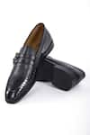 Shop_Hats Off Accessories_Black Solid Slip-on Buckled Loafers _at_Aza_Fashions