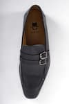 Shop_HATS OFF ACCESSORIES_Black Solid Slip-on Buckled Loafers _Online_at_Aza_Fashions