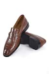 Shop_Hats Off Accessories_Brown Solid Leather Slip-on Loafers _at_Aza_Fashions