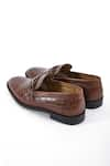 HATS OFF ACCESSORIES_Brown Solid Leather Slip-on Loafers _Online_at_Aza_Fashions