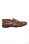 HATS OFF ACCESSORIES_Brown Solid Leather Slip-on Loafers _at_Aza_Fashions