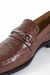 Buy_HATS OFF ACCESSORIES_Brown Solid Leather Slip-on Loafers 