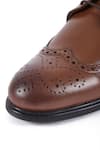 Hats Off Accessories_Brown Solid Lace-up Formal Oxfords_at_Aza_Fashions
