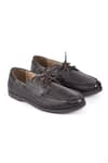 Buy_Hats Off Accessories_Brown Solid Leather Lace-up Boat Shoes _at_Aza_Fashions