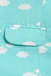 Shop_Tiber Taber_Blue 100% Cotton Printed Cloud Blazer_Online_at_Aza_Fashions
