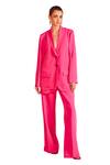 Shop_POOJA SHROFF_Pink Banana Crepe Solid Shawl Lapel Collar Beach Glamour Blazer With Pant _Online_at_Aza_Fashions