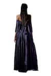 Shop_POOJA SHROFF_Purple Lycra Net Straight Malibu Shimmr Maxi Dress _Online_at_Aza_Fashions