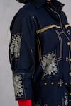 Buy_The Dramebaaz Co_Black Cotton Denim Twill Printed English Garden Midnight Charm Shirt Dress _Online_at_Aza_Fashions