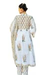 Buy_Maison Shefali_Ivory Cotton Hand Block Print Floral Boota V Neck Kurta Pant Set 