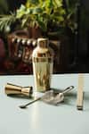 Buy_Amoliconcepts_Silver Brass, Stainless Steel Cocktail Shaker Set_at_Aza_Fashions