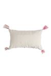 Shop_Amoliconcepts_Ivory Cotton Stripe Pattern Pillow Cover 2 Pcs Set_at_Aza_Fashions