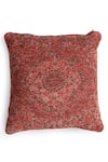 Shop_Amoliconcepts_Red Cotton Chenille Floral Woven Cushion Cover 2 Pcs Set_Online_at_Aza_Fashions