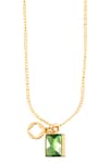 Shop_Voyce Jewellery_Green Swarovski Crystals Sirius Contrast Embellished Necklace_at_Aza_Fashions