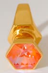 Shop_Voyce Jewellery_Orange Swarovski Crystals Hexa Embellished Ring _at_Aza_Fashions