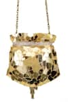 Shop_SG Collection by Sonia Gulrajani_Gold Acrylic Stellar Embellished Bag _at_Aza_Fashions