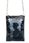 Buy_SG Collection by Sonia Gulrajani_Black Acrylic Stellar Embellished Phone Sling Bag _at_Aza_Fashions