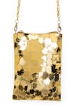 Buy_SG Collection by Sonia Gulrajani_Gold Acrylic Stellar Embellished Phone Sling Bag _at_Aza_Fashions