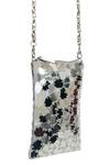 Shop_SG Collection by Sonia Gulrajani_Silver Acrylic Stellar Abstract Embellished Phone Sling Bag _at_Aza_Fashions