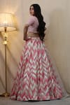 STUDIO TWELVE 11_Pink Lehenga And Blouse Chanderi Silk Embroidered Sequins V Neck Set _at_Aza_Fashions