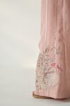 Studio Bagechaa_Pink Georgette Embroidery Ambrosia Collar Neck Vani Blossom Era Shirt Pant Set _at_Aza_Fashions