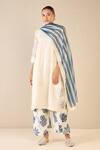 Buy_Shivani Bhargava_Ivory Chanderi Plain Notched Pintuck Choga 