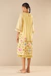 Buy_Shivani Bhargava_Yellow Chanderi Embroidered Floral Round Gardenia Charm Kurta _Online_at_Aza_Fashions