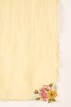 Shop_Shivani Bhargava_Yellow Chanderi, Cotton Embroidery, Applique Round Garden Glory Kurta Pant Set 