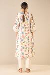 Shop_Shivani Bhargava_Multi Color Chanderi Printed Floral Notched Kurta _at_Aza_Fashions