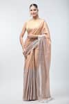 Buy_Sheela Suthar_Peach Handwoven Pure Tissue Suvarna Saree With Running Blouse _at_Aza_Fashions