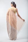 Shop_Sheela Suthar_Peach Handwoven Pure Tissue Suvarna Saree With Running Blouse _at_Aza_Fashions