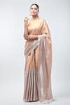 Sheela Suthar_Peach Handwoven Pure Tissue Suvarna Saree With Running Blouse _Online_at_Aza_Fashions