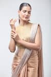 Buy_Sheela Suthar_Peach Handwoven Pure Tissue Suvarna Saree With Running Blouse 