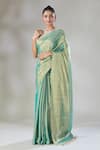 Sheela Suthar_Green Handwoven Pure Tissue Zari Saree _Online_at_Aza_Fashions