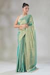 Buy_Sheela Suthar_Green Handwoven Pure Tissue Zari Saree _Online_at_Aza_Fashions