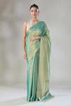 Buy_Sheela Suthar_Green Handwoven Pure Tissue Zari Saree 