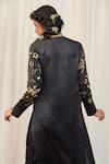 RIRASA_Black Silk Embroidered Sequin Padmakosh Embellished Layered Kurta With Pant _at_Aza_Fashions