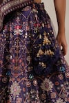 Buy_Chaashni by Maansi and Ketan_Purple Lehenga And Blouse Silk Embellished Sequins Floral Chevron Printed Set _Online_at_Aza_Fashions