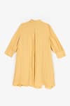 Buy_PERONA_Yellow Cotton Stripe Collared Annabeth Pattern Shirt Dress 