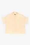 Buy_PERONA_Yellow Cotton Solid Collared Bianca Shirt _Online