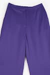 Buy_PERONA_Purple Cotton Solid Elina Trouser