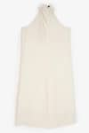 Shop_PERONA_Ivory Cotton Solid Twisted Halter Neck Estrella Maxi Dress 