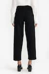 Shop_PERONA_Black Cotton Plain Juliette Barrel Pant _at_Aza_Fashions