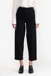 Buy_PERONA_Black Cotton Plain Juliette Barrel Pant _Online_at_Aza_Fashions