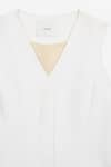 PERONA_Ivory Cotton Plain V Neck Maia Vest _Online