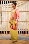 Soniya G_Multi Color Silk Blend Printed Abstract Floral Kurta And Wide Leg Pant Set_at_Aza_Fashions