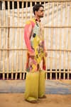 Buy_Soniya G_Multi Color Silk Blend Printed Abstract Floral Kurta And Wide Leg Pant Set