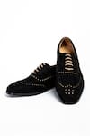 Buy_ANIKET GUPTA_Black Barfi Laced Up Shoes _at_Aza_Fashions