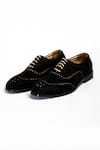 Buy_ANIKET GUPTA_Black Barfi Laced Up Shoes _Online_at_Aza_Fashions